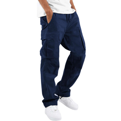 Heren Joggers Cargo Broek Casual Zwart