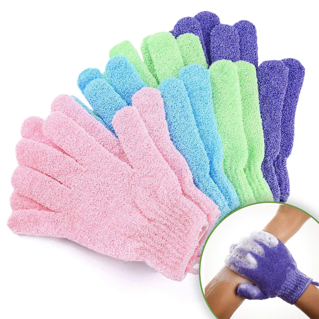 Exfoliërende Handschoenen Set van 2 voor Zacht en Glad Huid
