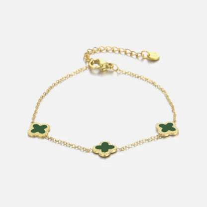 Groene Klaver Armband Stijlvol met Blad Motief - Mode Vibes