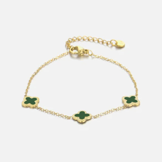 Groene Klaver Armband Stijlvol met Blad Motief - Mode Vibes