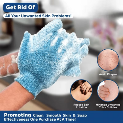 Exfoliërende Handschoenen Set van 2 voor Zacht en Glad Huid