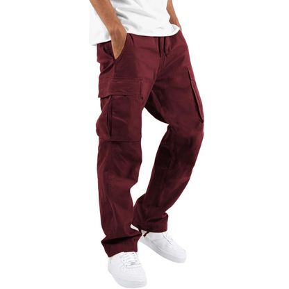 Heren Joggers Cargo Broek Casual Zwart