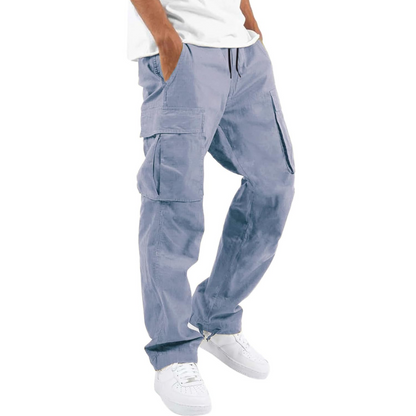 Heren Joggers Cargo Broek Casual Zwart