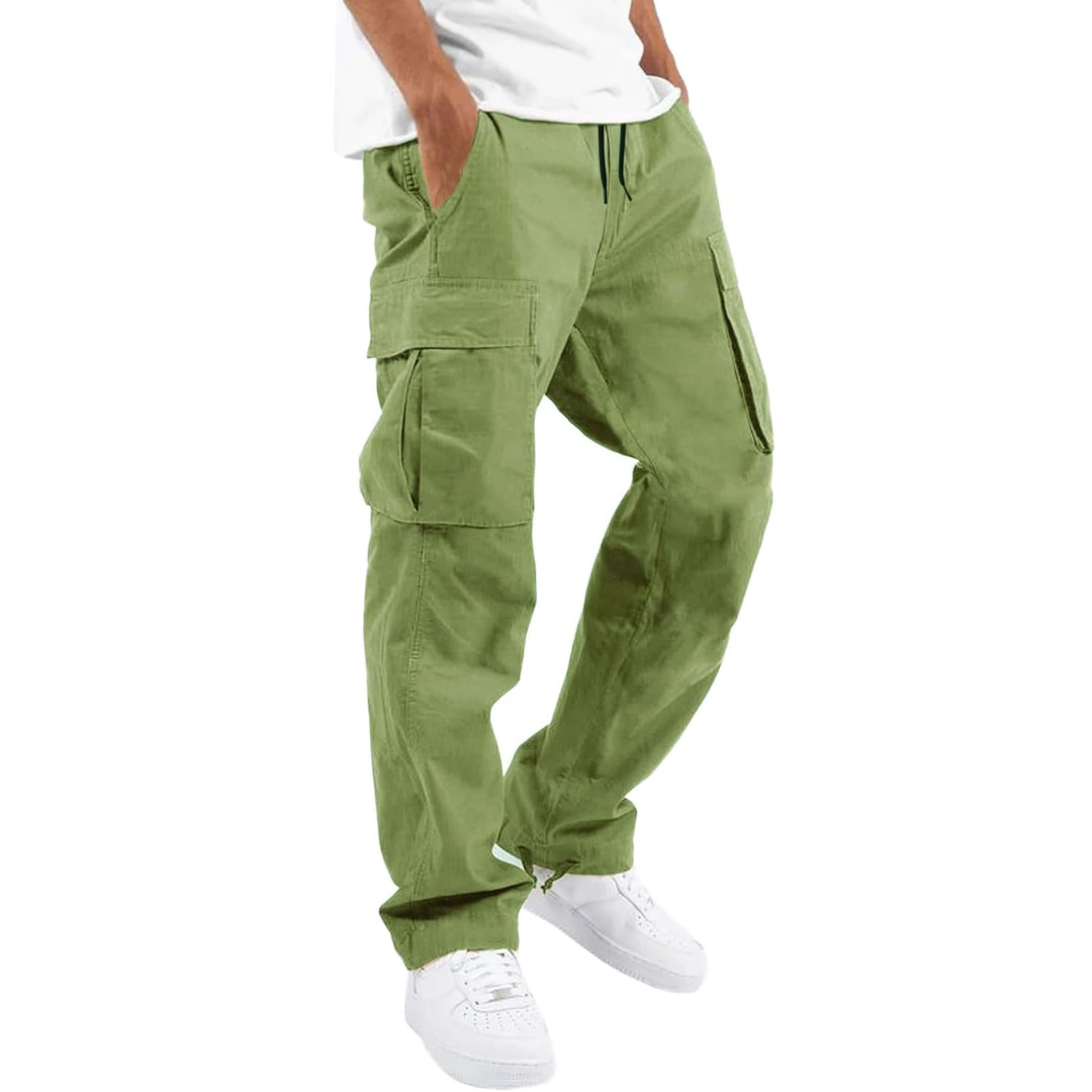 Heren Joggers Cargo Broek Casual Zwart