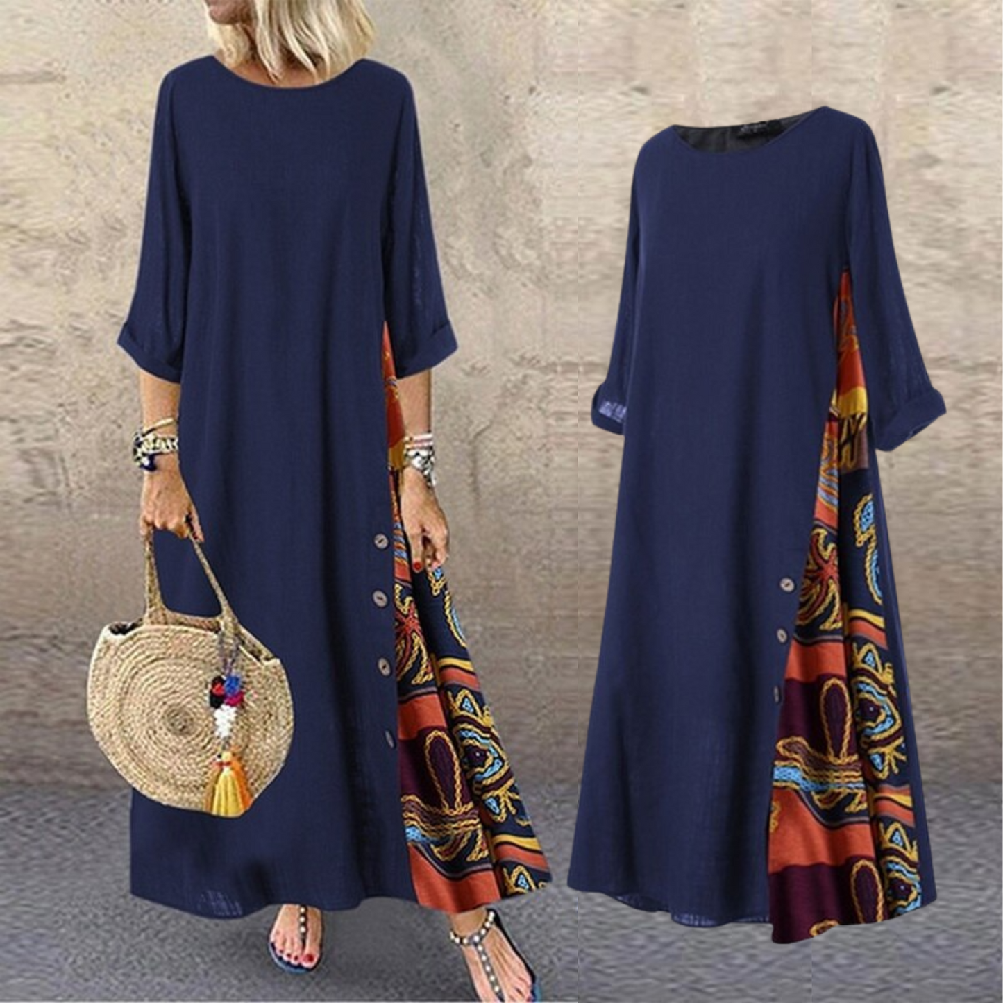 Zomerjurk Vrouwen Luchtige Jurk met Tijdloos Design - Mode Vibes