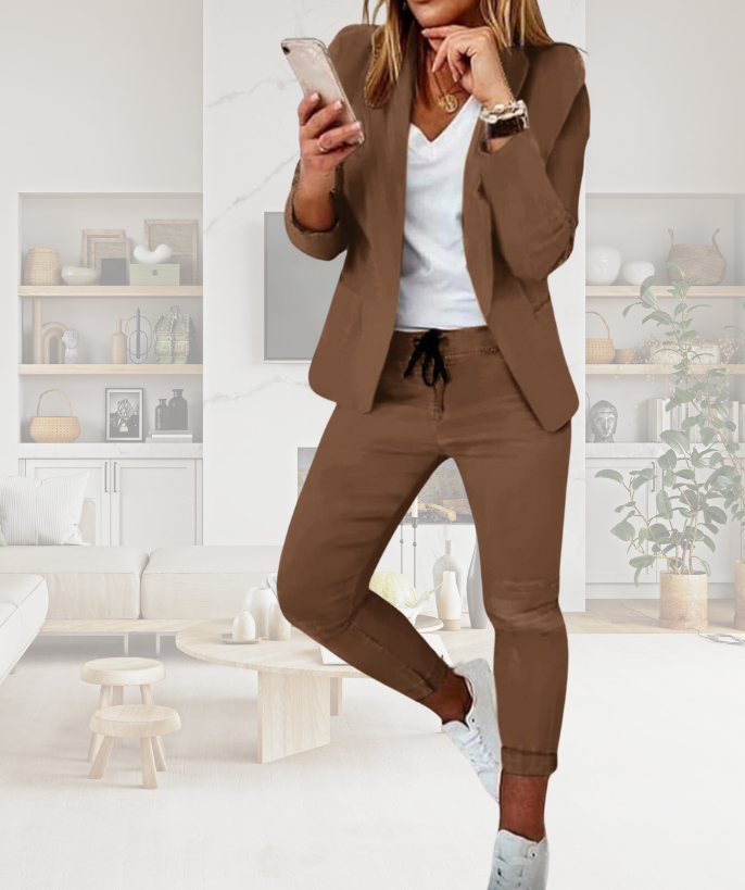 Dames Broekpak Livia Elegant Zwart