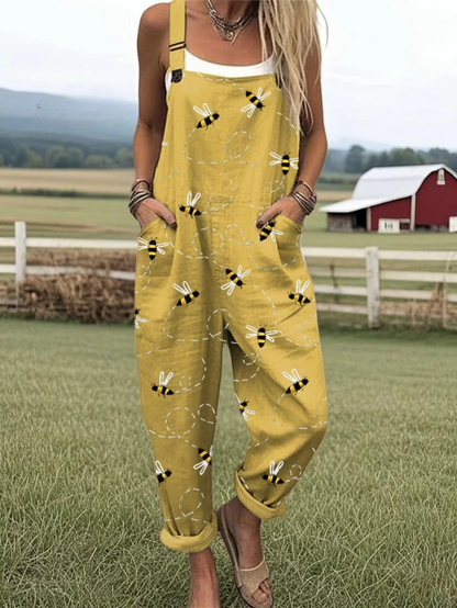 Dames Lichtgewicht Vintage Overall Comfortabele Pasvorm - Mode Vibes
