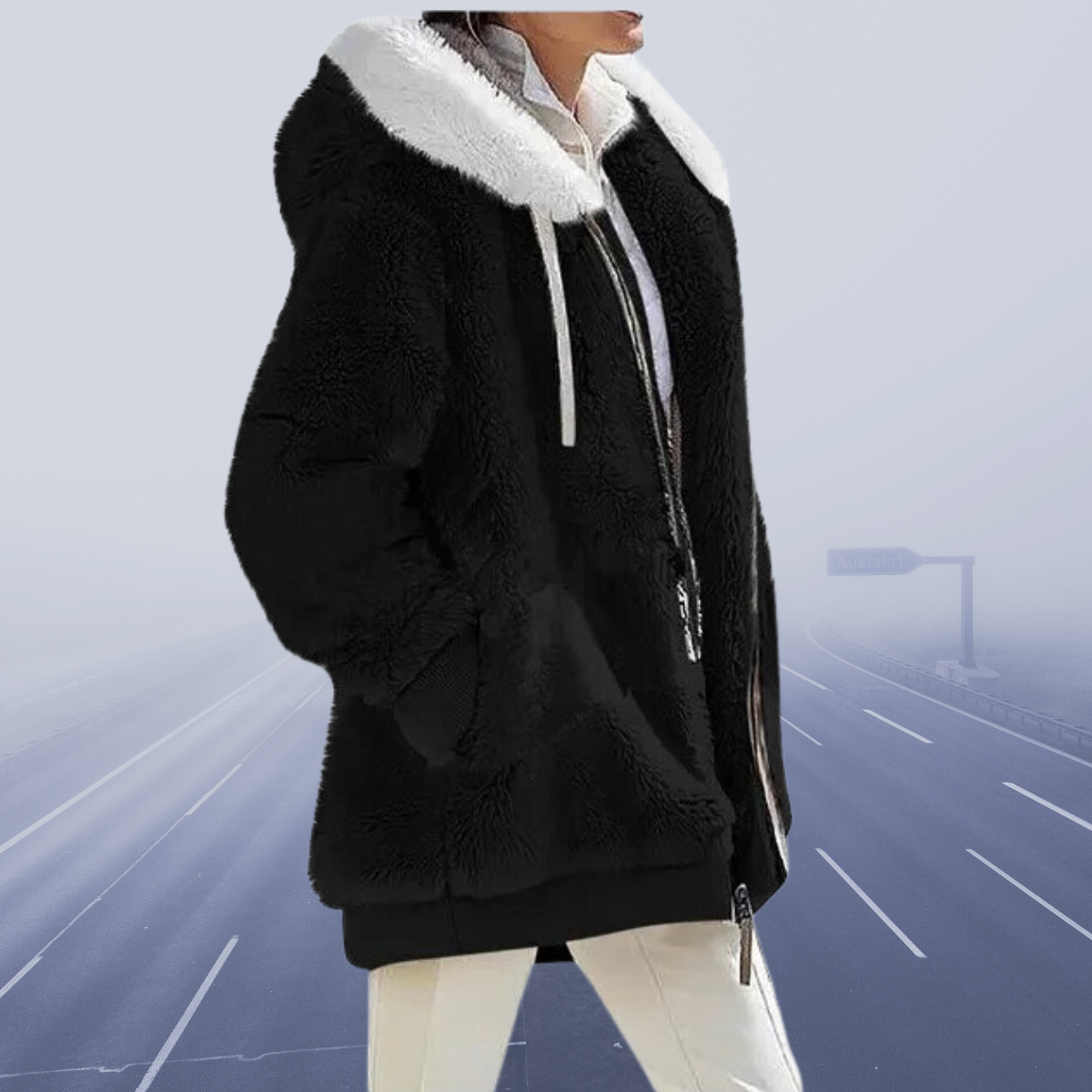 Fleece Vest met Capuchon Zacht en Warm