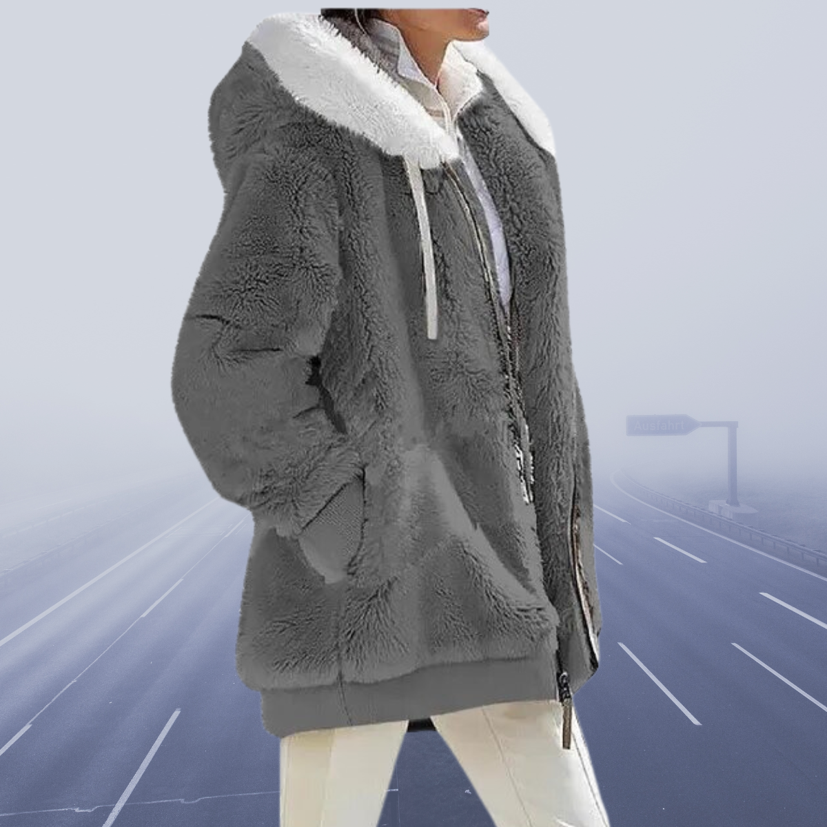 Fleece Vest met Capuchon Zacht en Warm