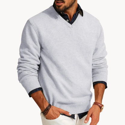 Hugo | Lange Mouwen Trui V-hals Rib Brei - Mode Vibes