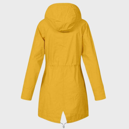 Dames Regenjas Lang Waterdicht Stijlvol - Mode Vibes