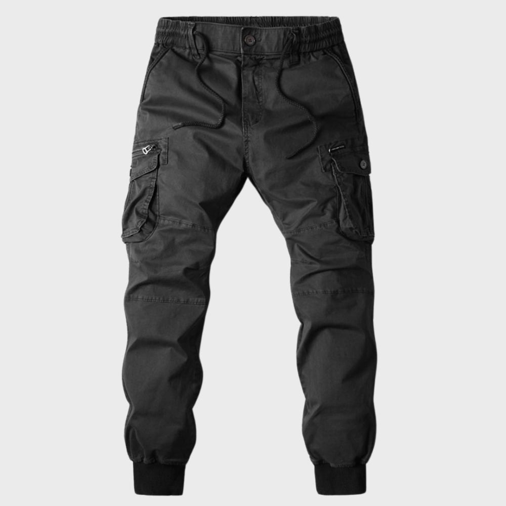 Heren Joggers Cargo Broek Zwart Titan Stijl