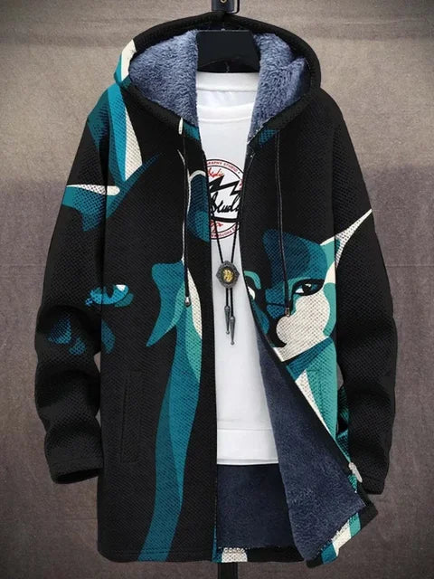 Dames Jas met Kleurrijke Artistieke Print