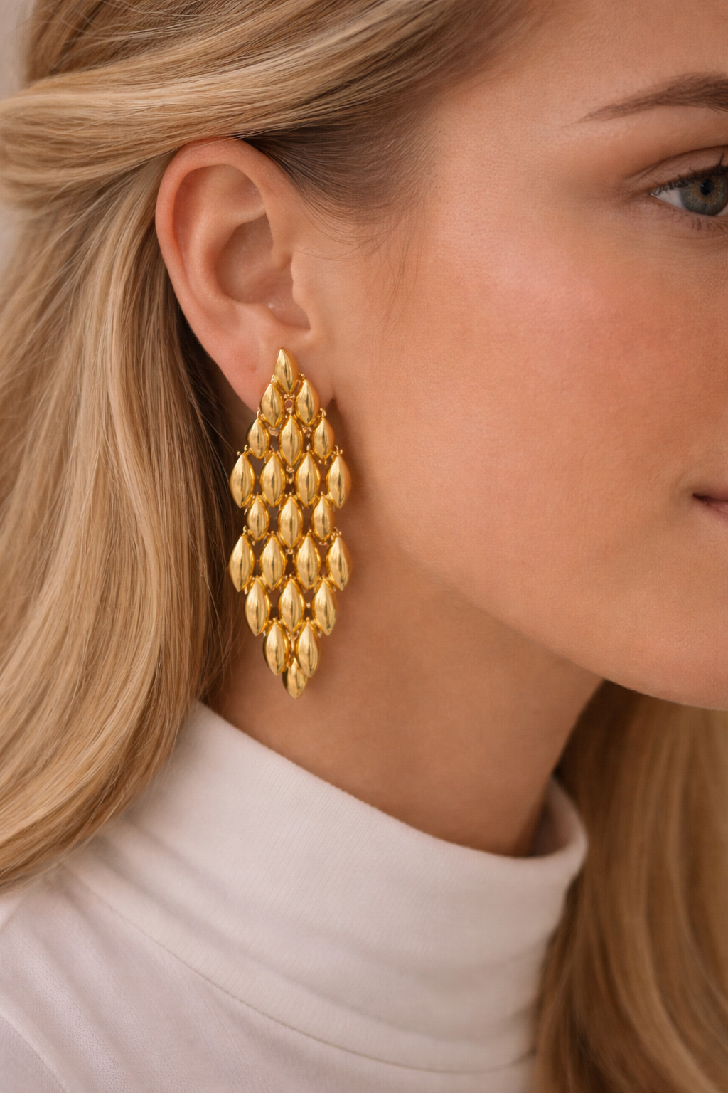 Dames Oorbellen Gevlochten Luxe Schakel Model - Mode Vibes