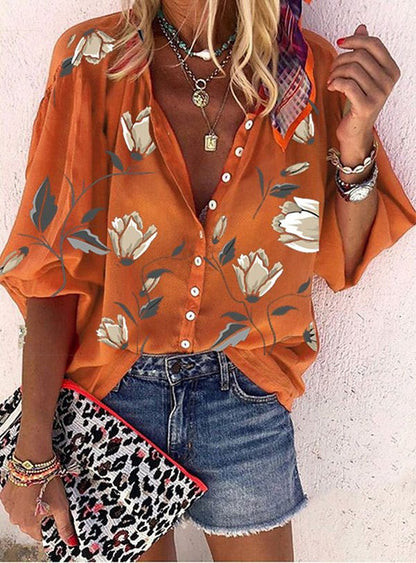 Vanessa | Trendy Boho Casual V-hals Blouse