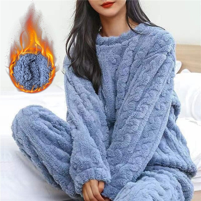 Dames Fleece Pyjama Set – Zacht, Warm en Ademend