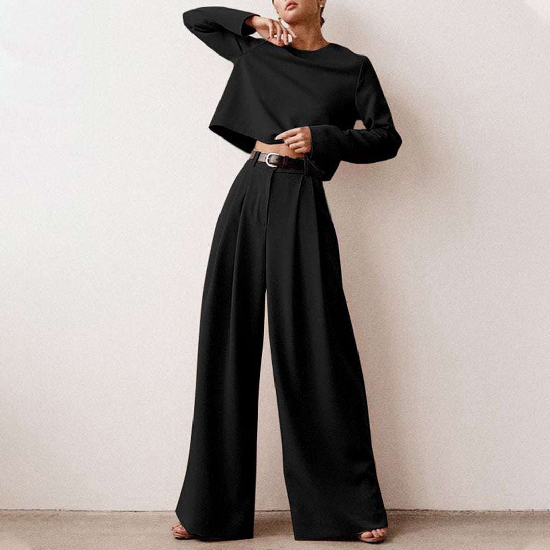 Elegante Palazzo Broek Set voor Vrouw - Mode Vibes