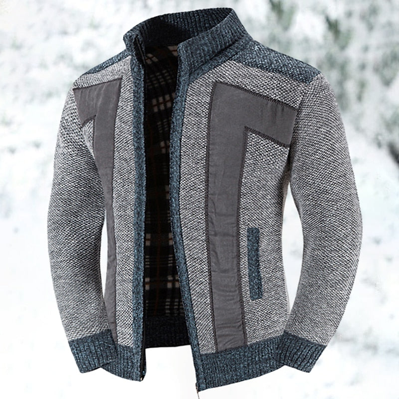Vest Heren Warm Met Rits en Opstaande Kraag - Mode Vibes