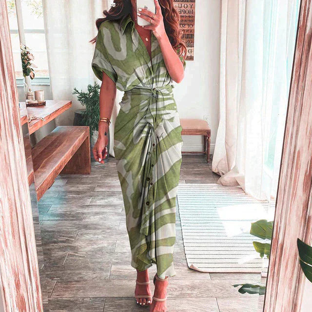 Boho Jurk Met Kleurrijk Print Vrouwelijk Design