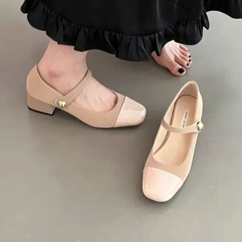 Elegante Vierkante Neus Hoge Hakken voor Vrouwen