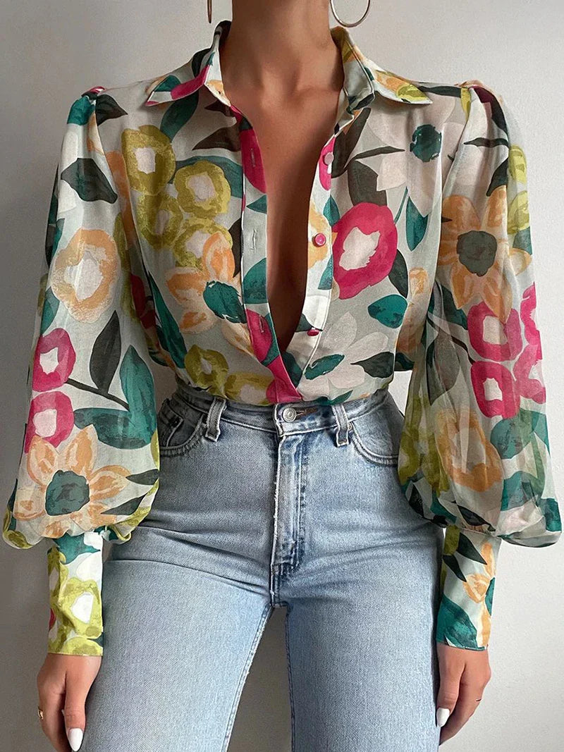 Amélie Couture Vintage Bloemen Blouse