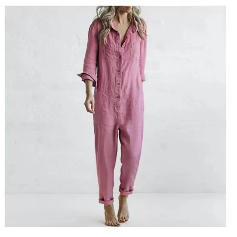 Luna Vintage Jumpsuit voor Retro-Chic Vrouwen