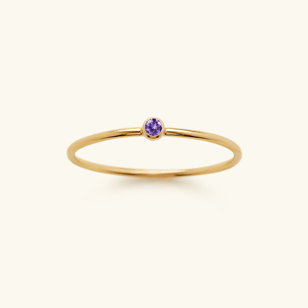 Geboortesteen Ring Zirkonia Celestia