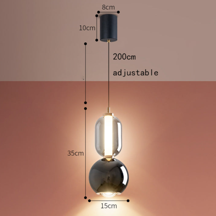 Virel Iron | Glass Pendant Light | Functioneel