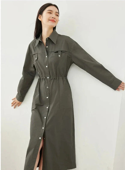 Modieuze Cargo Shirt Jurk van Vlim