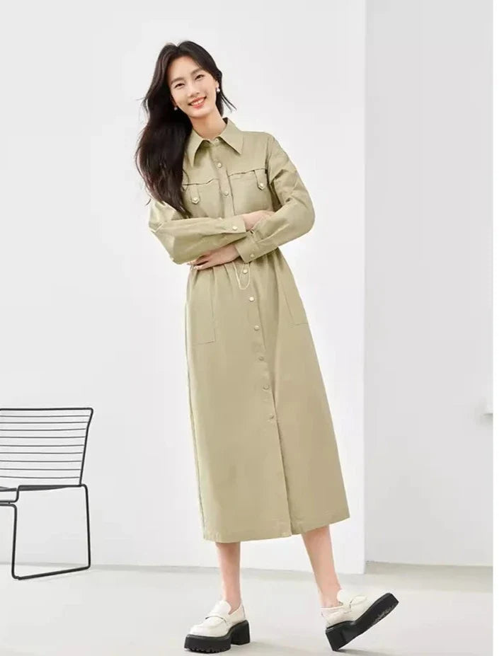 Modieuze Cargo Shirt Jurk van Vlim