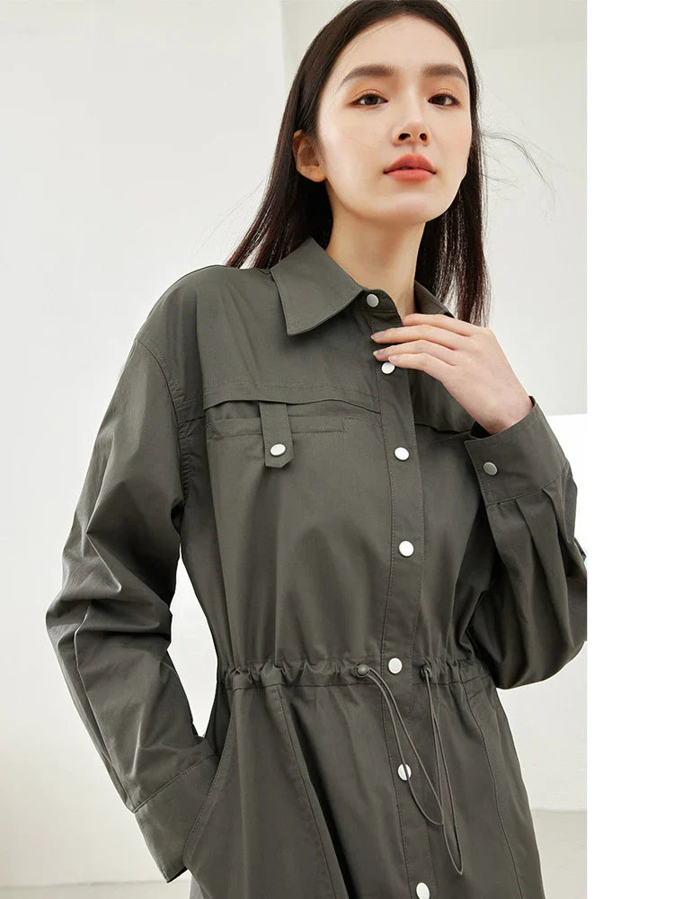 Modieuze Cargo Shirt Jurk van Vlim