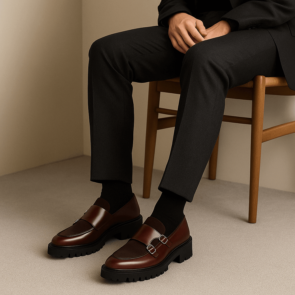 VogeLuxe | Chunky Monk Strap Loafers voor Heren 2