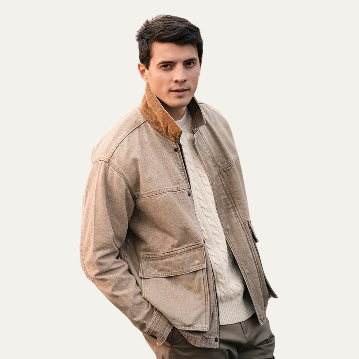 VogeLuxe | Corduroy Utility Truckerjack voor heren 1