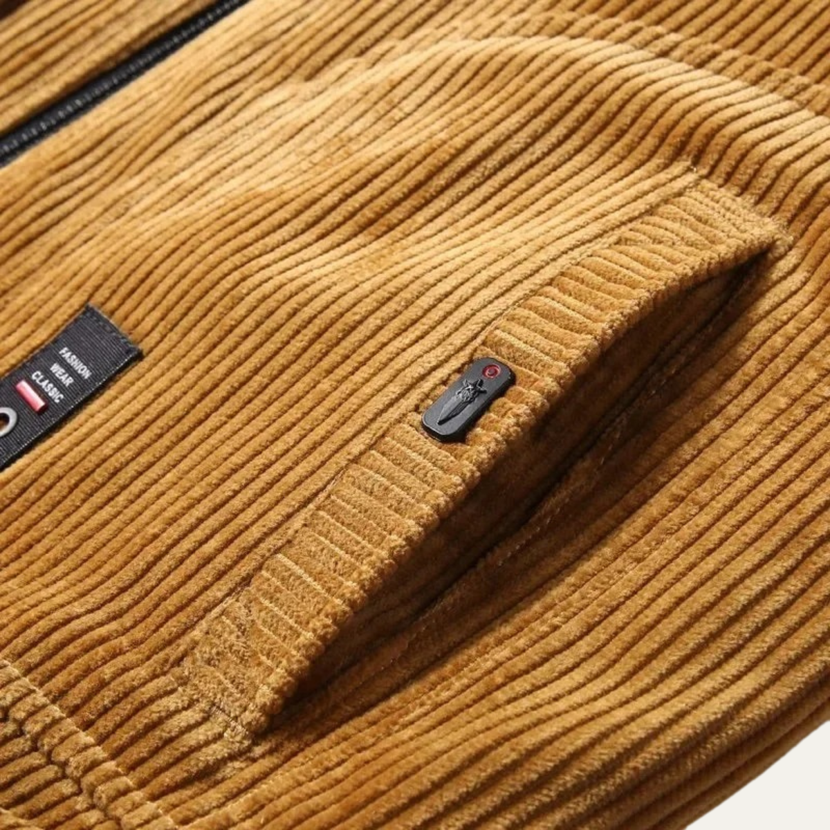 VogeLuxe | Corduroy fleece bomberjack met sherpavoering voor heren 2