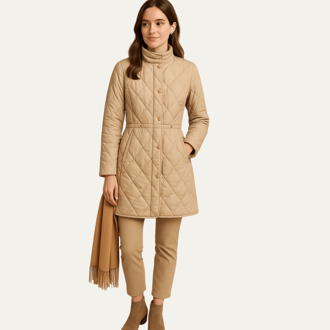 VogeLuxe | Dames Diamond Quilted Jacket met knopen 0