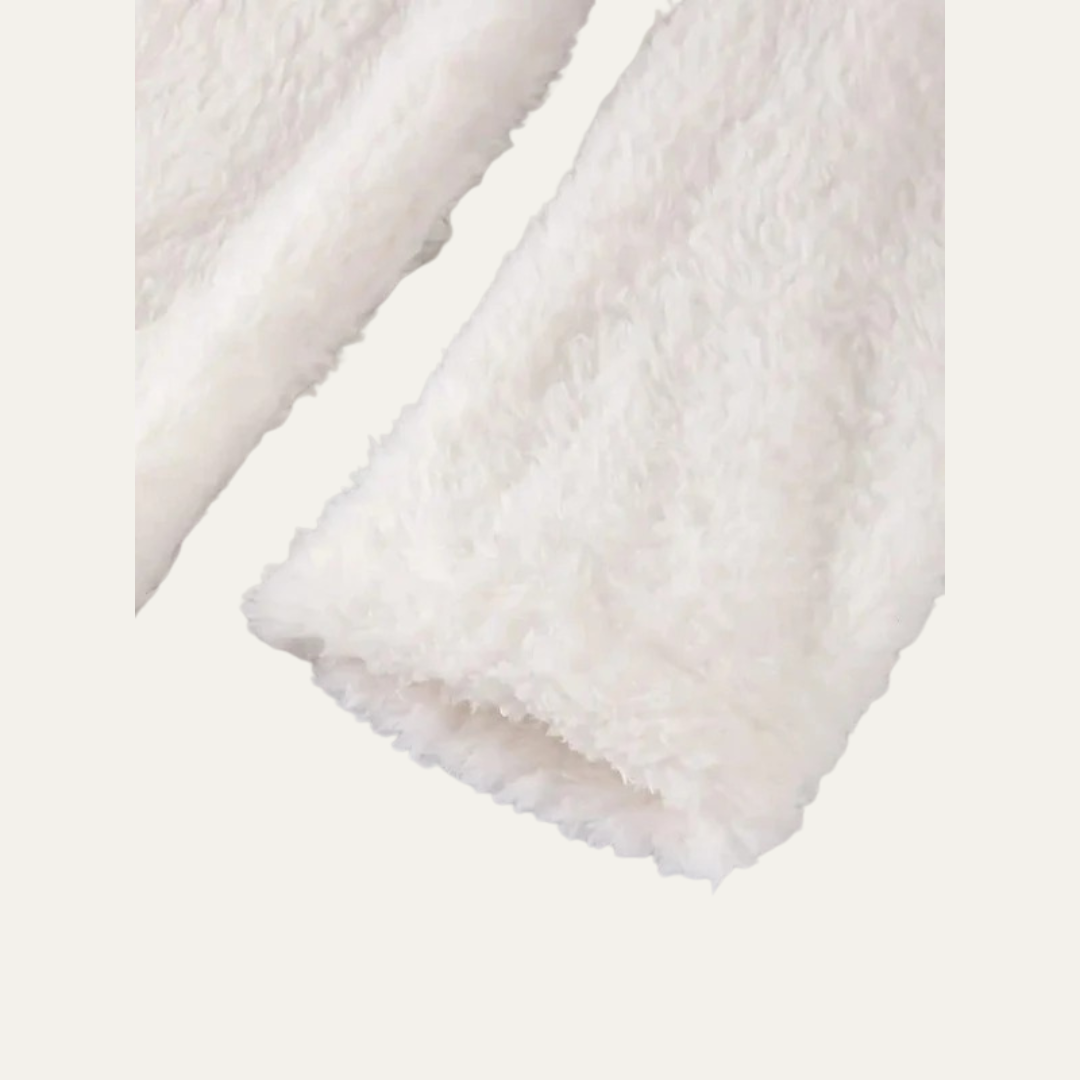 VogeLuxe | Dames Fuzzy Christmas Tree Sherpa Lounge Top 1