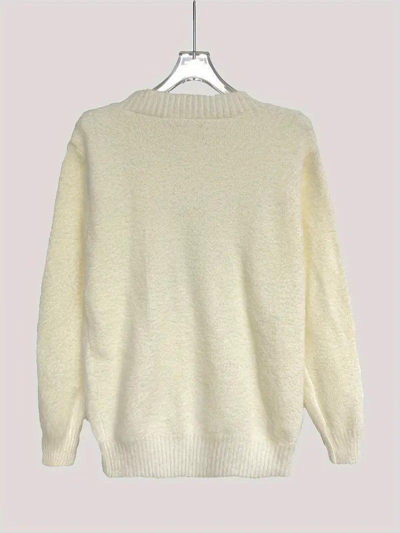 VogeLuxe | Dames Fuzzy Deer geborduurde coltrui 5