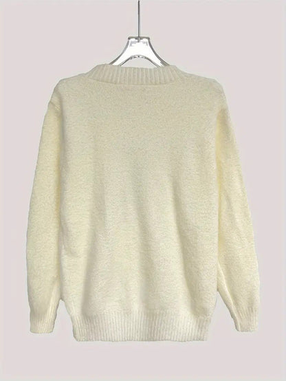 VogeLuxe | Dames Fuzzy Deer geborduurde coltrui 5