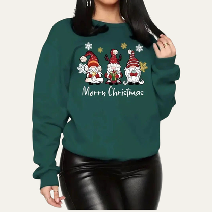 VogeLuxe | Dames Merry Christmas Gnome Grafisch Sweatshirt 1