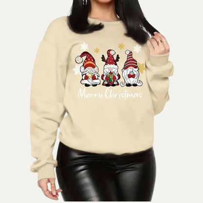 VogeLuxe | Dames Merry Christmas Gnome Grafisch Sweatshirt 4