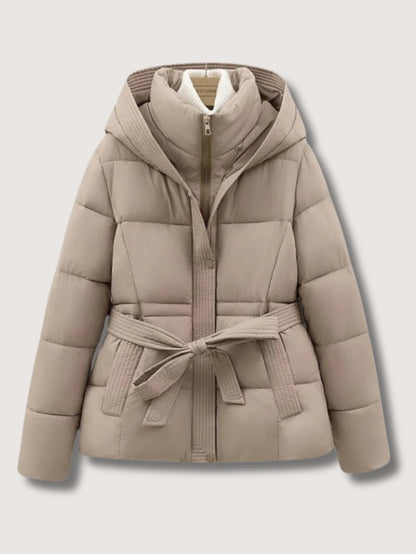 VogeLuxe | Dames Pufferjack met hoge kraag en riem 1