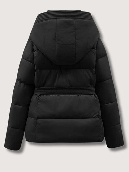 VogeLuxe | Dames Pufferjack met hoge kraag en riem 6