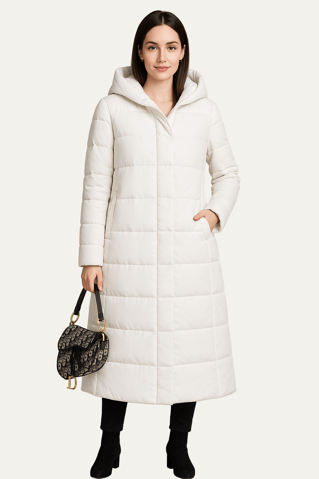 VogeLuxe | Dames Slim Maxi Puffer Coat 3