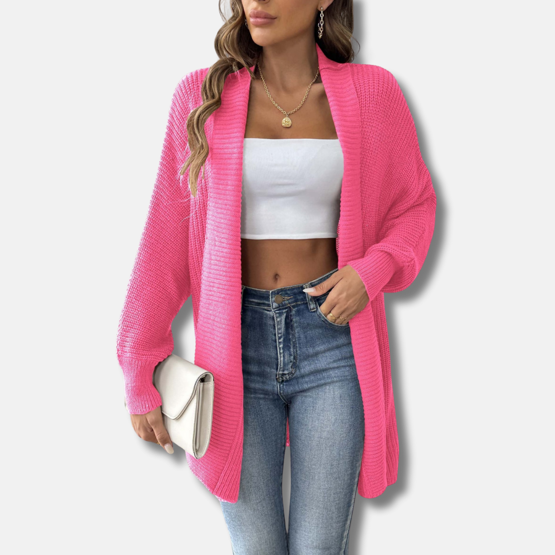 VogeLuxe | Dames lang, grof gebreid vest 1