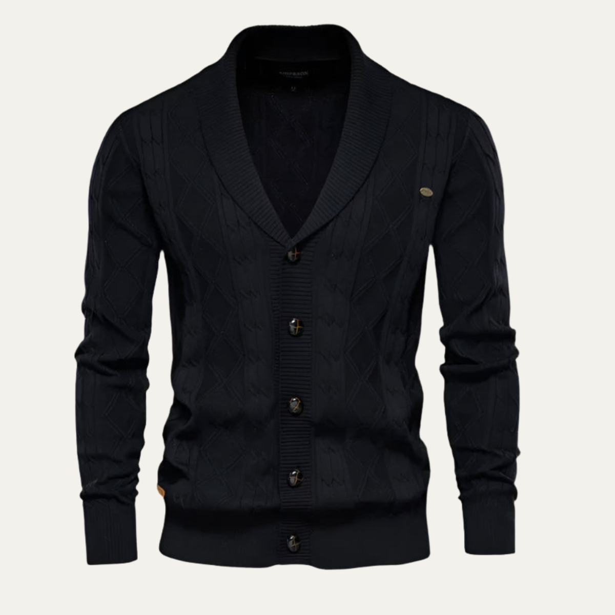 VogeLuxe | Elegante kabelgebreide cardigan voor heren 3