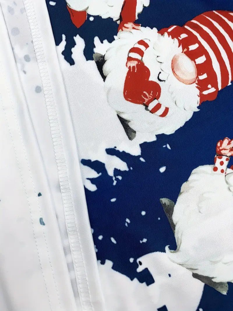 VogeLuxe | Feestelijke Gnome-kerstpolo met kwartrits voor heren 4