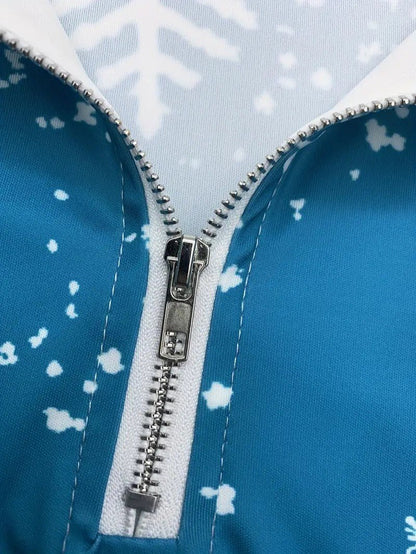 VogeLuxe | Feestelijke Gnome-kerstpolo met kwartrits voor heren 6