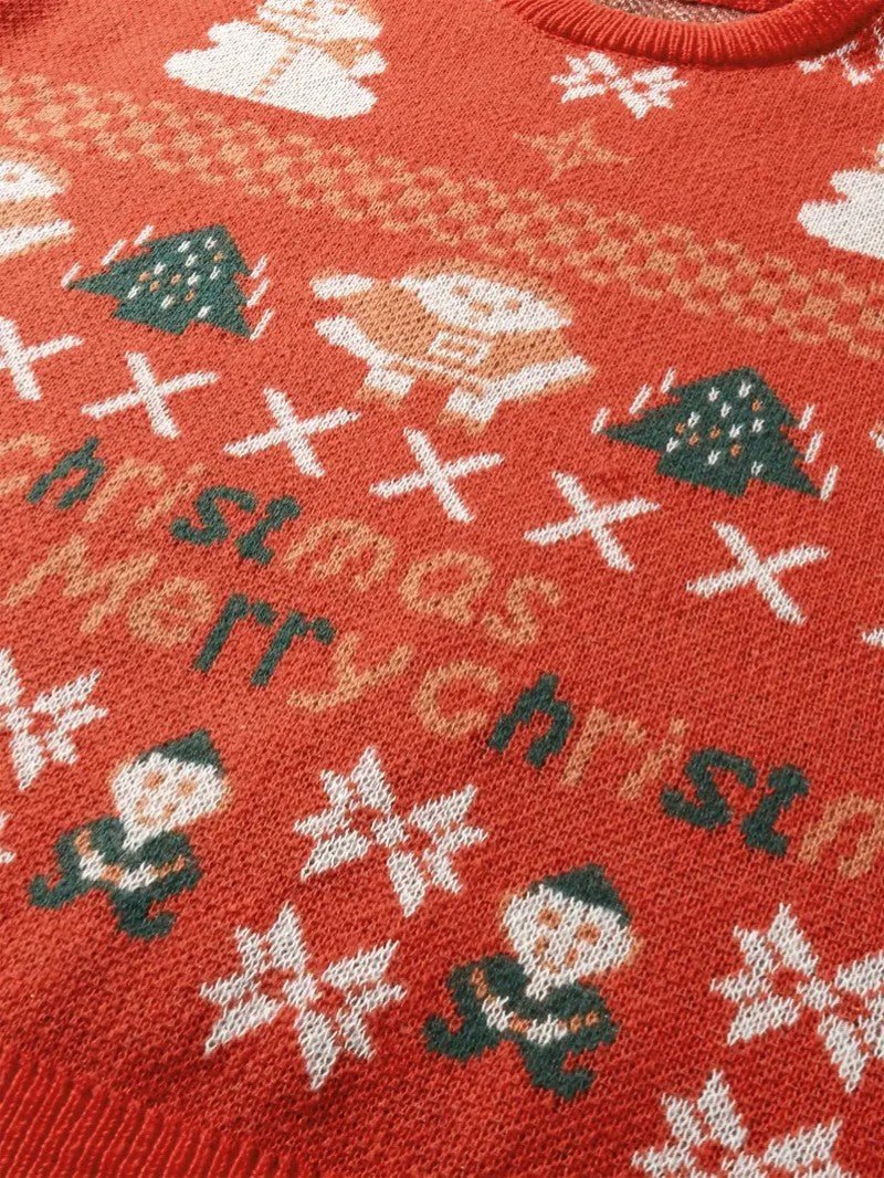 VogeLuxe | Feestelijke patchwork kersttrui voor dames 3