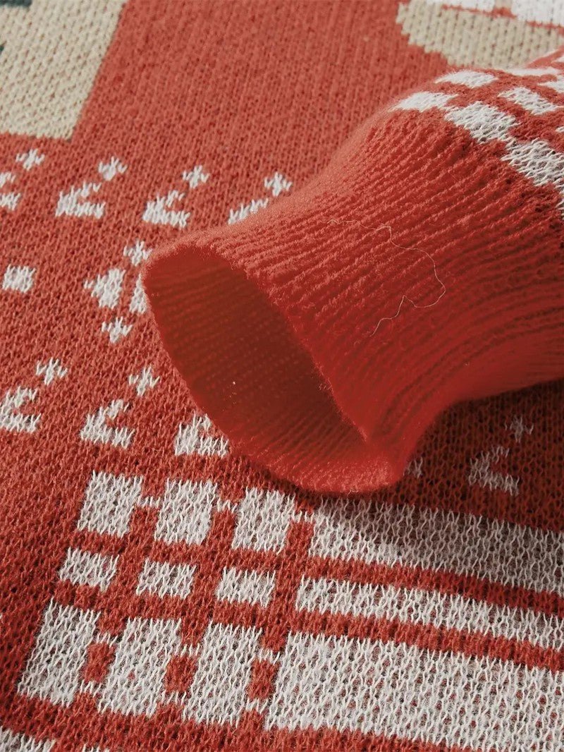 VogeLuxe | Feestelijke patchwork kersttrui voor dames 5