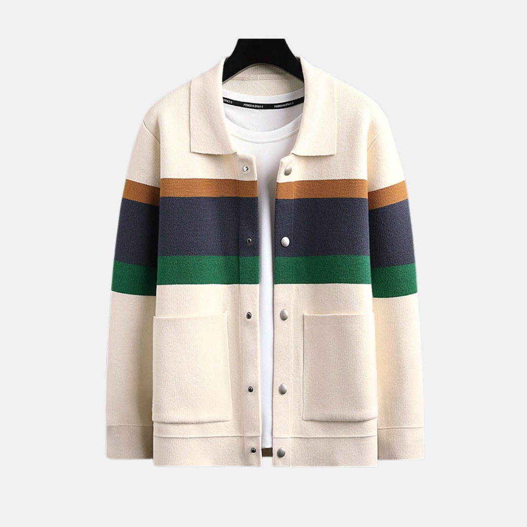 VogeLuxe | Gestreept gebreid vest voor heren 0